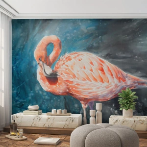 Fototapeta Standard Eco - Dekorativní od přírody - Plameňák, Pták, Příroda - 350x256 cm