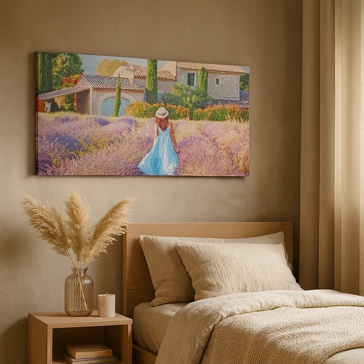 Obraz na plátně - Levandulová dívka - 30x30 cm