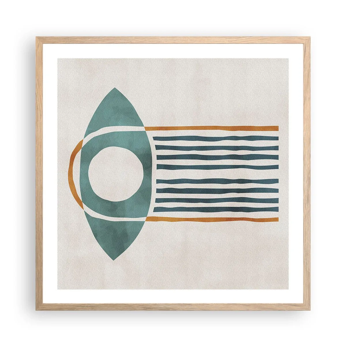 Plakát v rámu světlý dub - Znaky a rituály - 60x60 cm