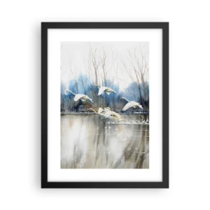 Plakát v černém rámu - Jako v povídce o divokých labutích - 30x40 cm