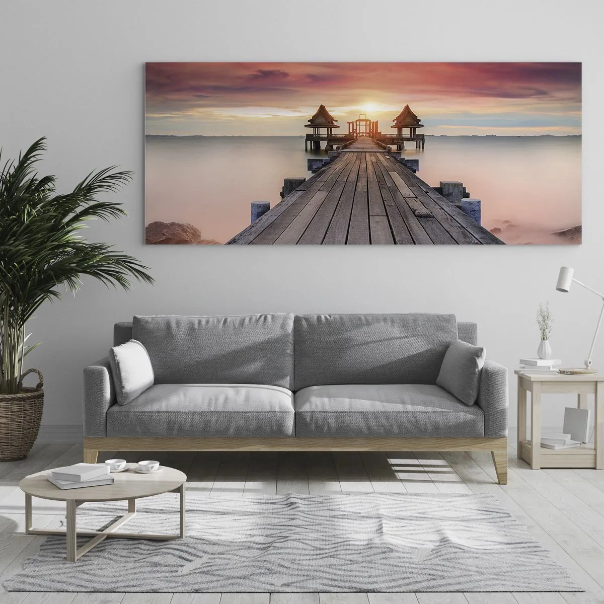 Obraz na skle - Západ na východě - 120x50 cm