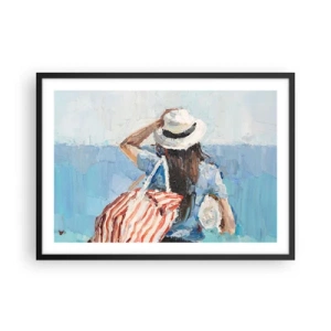 Plakát v černém rámu - Vítej na dovolené - 70x50 cm