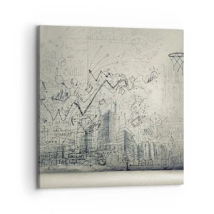 Obraz na plátně - Můj skvělý městský život - 70x70 cm