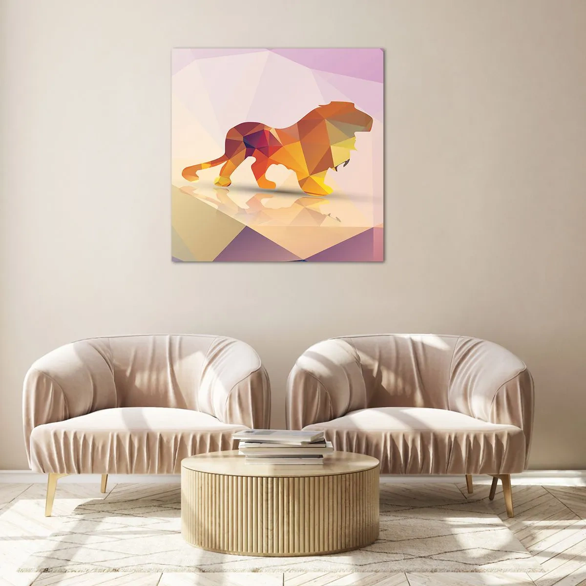 Obraz na skle - Diamantový král - 40x40 cm