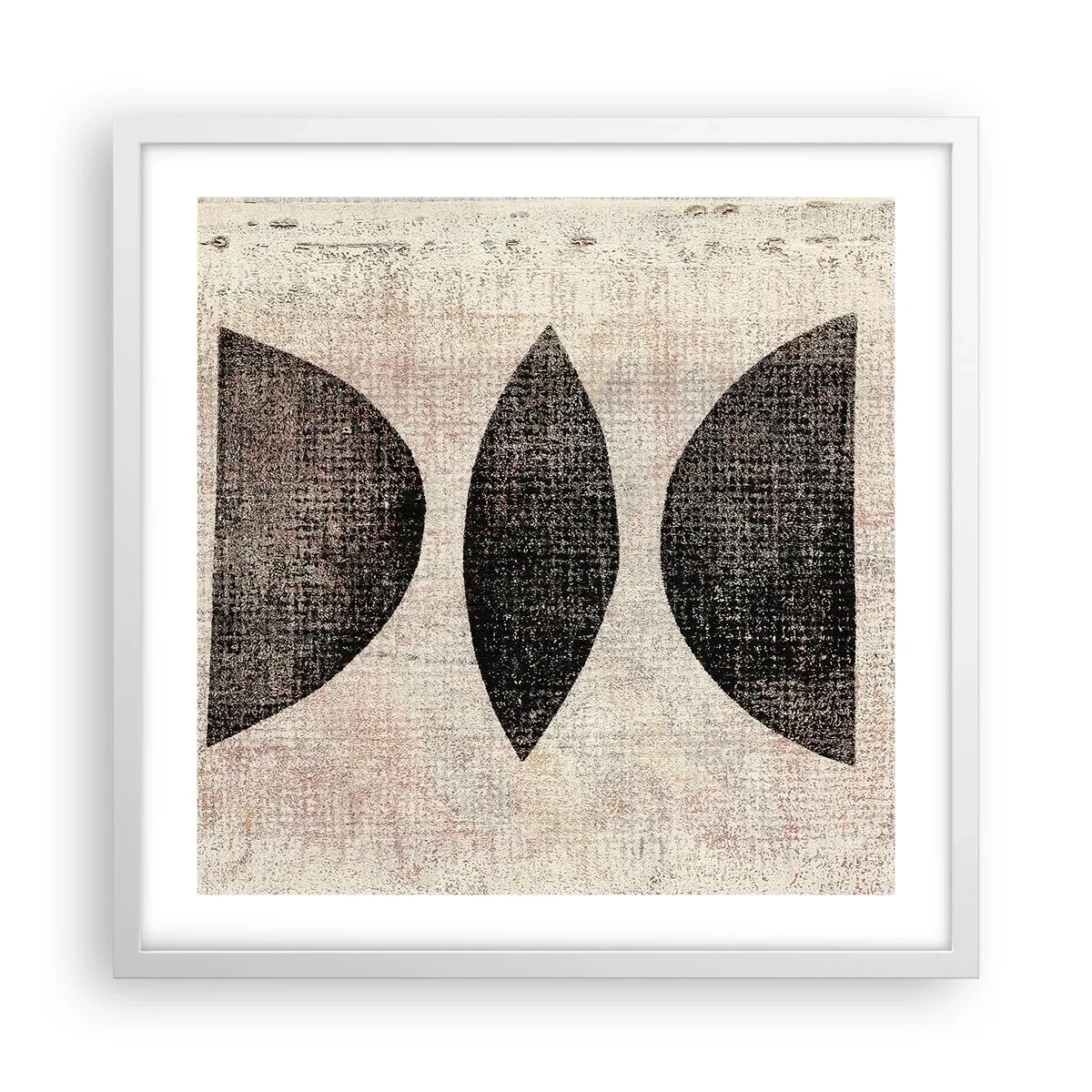 Plakát v bílém rámu - Etnická abstrakce - 50x50 cm