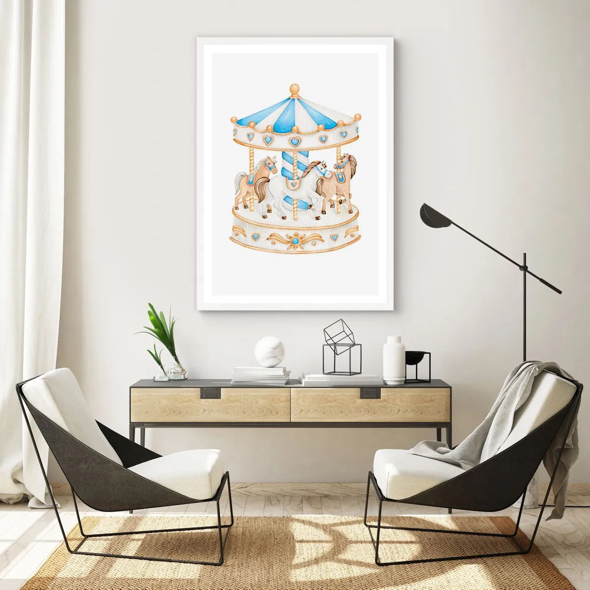 Plakát v bílém rámu - Sladké dětství - 61x91 cm