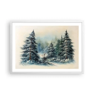 Plakát v bílém rámu - Připravení na Vánoce - 70x50 cm