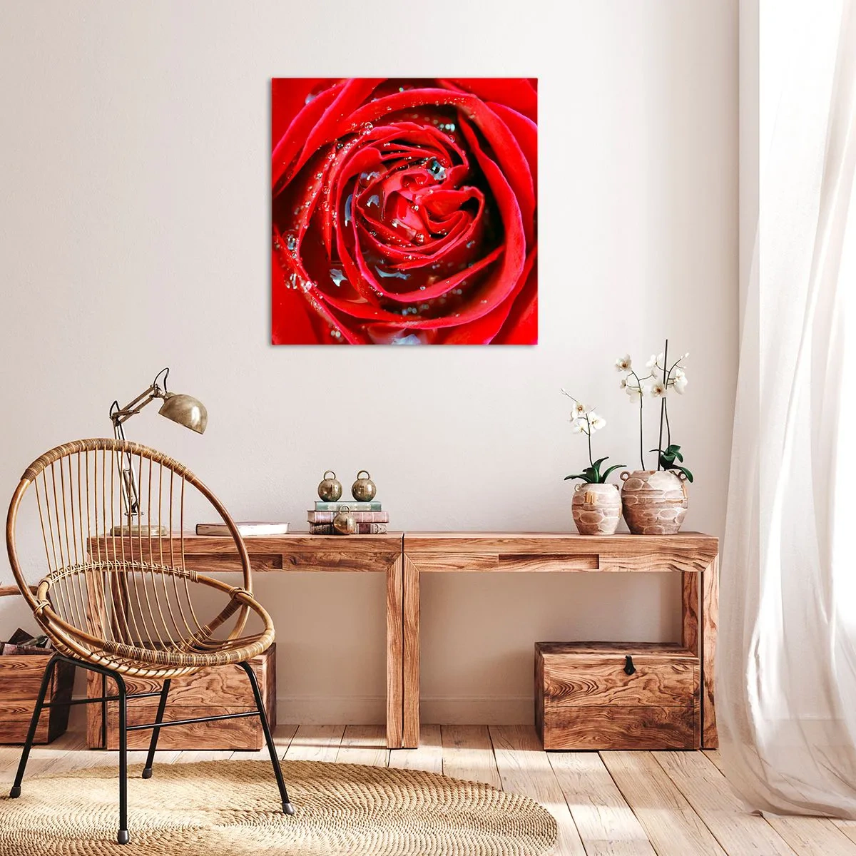 Obraz na plátně - V kapkách rosy - 40x40 cm