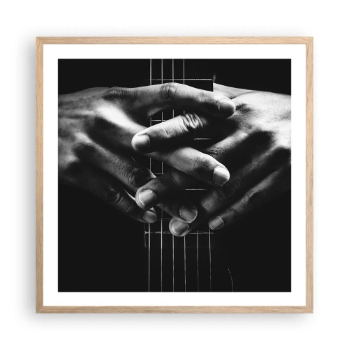 Plakát v rámu světlý dub - Umělcova modlitba - 60x60 cm