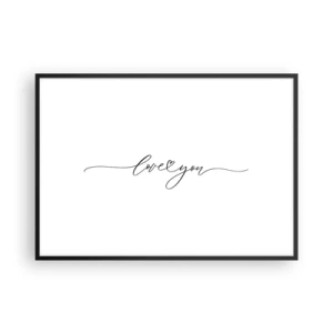 Plakát v černém rámu - Černé na bílém - 100x70 cm