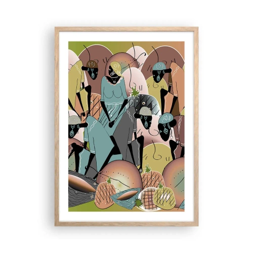 Plakát v rámu světlý dub - Blíží se velký svátek - 50x70 cm