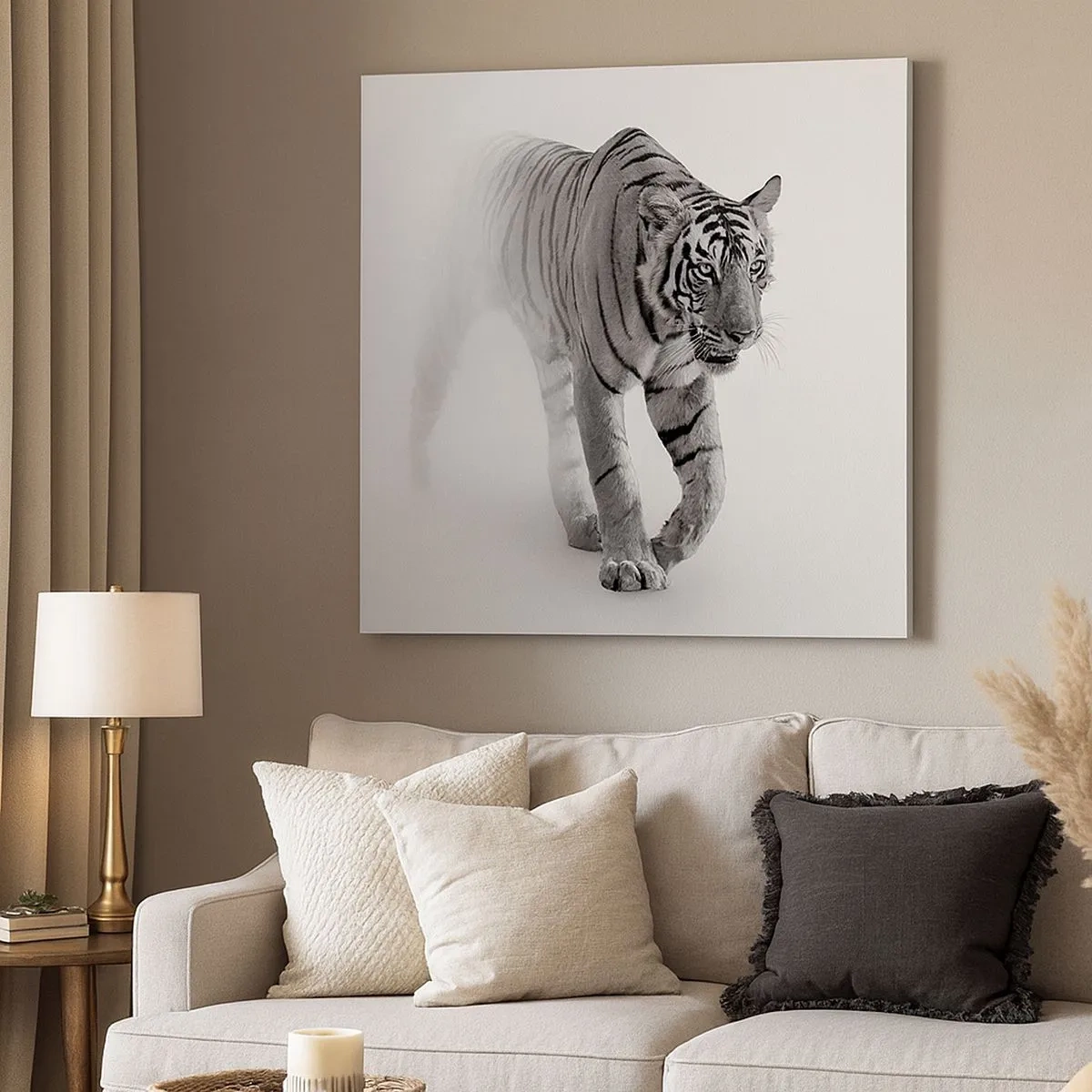 Obraz na plátně - Přikrčený v mlze - 30x30 cm