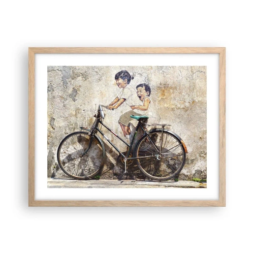 Plakát v rámu světlý dub - Pravda nebo klam? - 50x40 cm