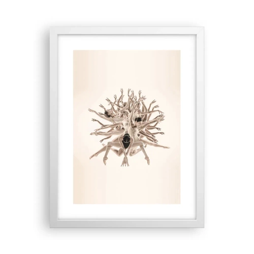 Plakát v bílém rámu - Rozkvět v tanci - 30x40 cm