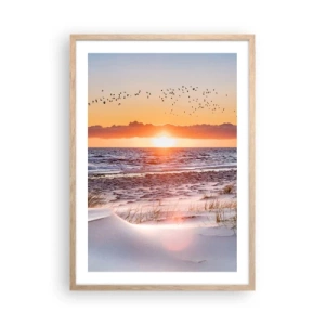 Plakát v rámu světlý dub - Horizontální krajina - 50x70 cm