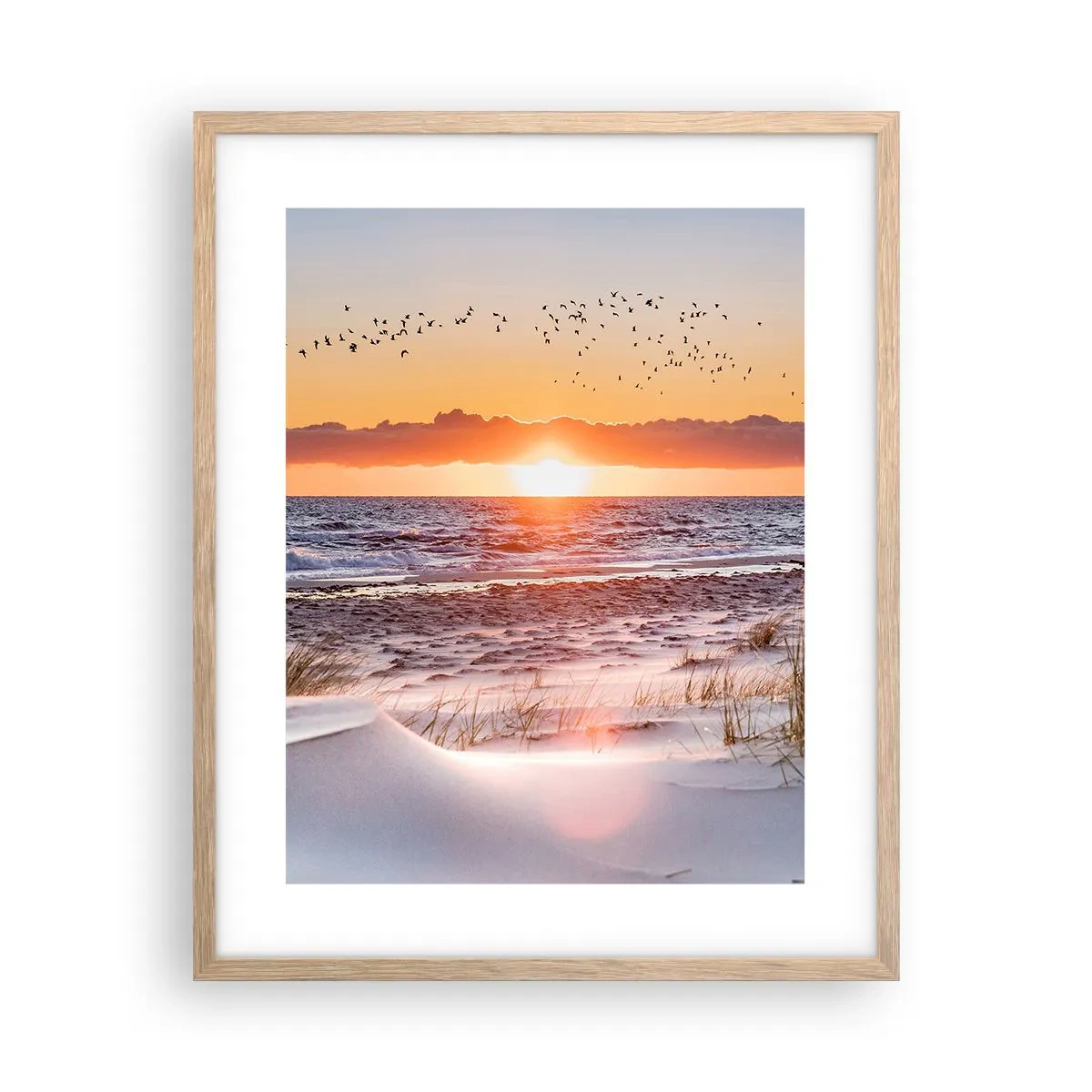 Plakát v rámu světlý dub - Horizontální krajina - 40x50 cm