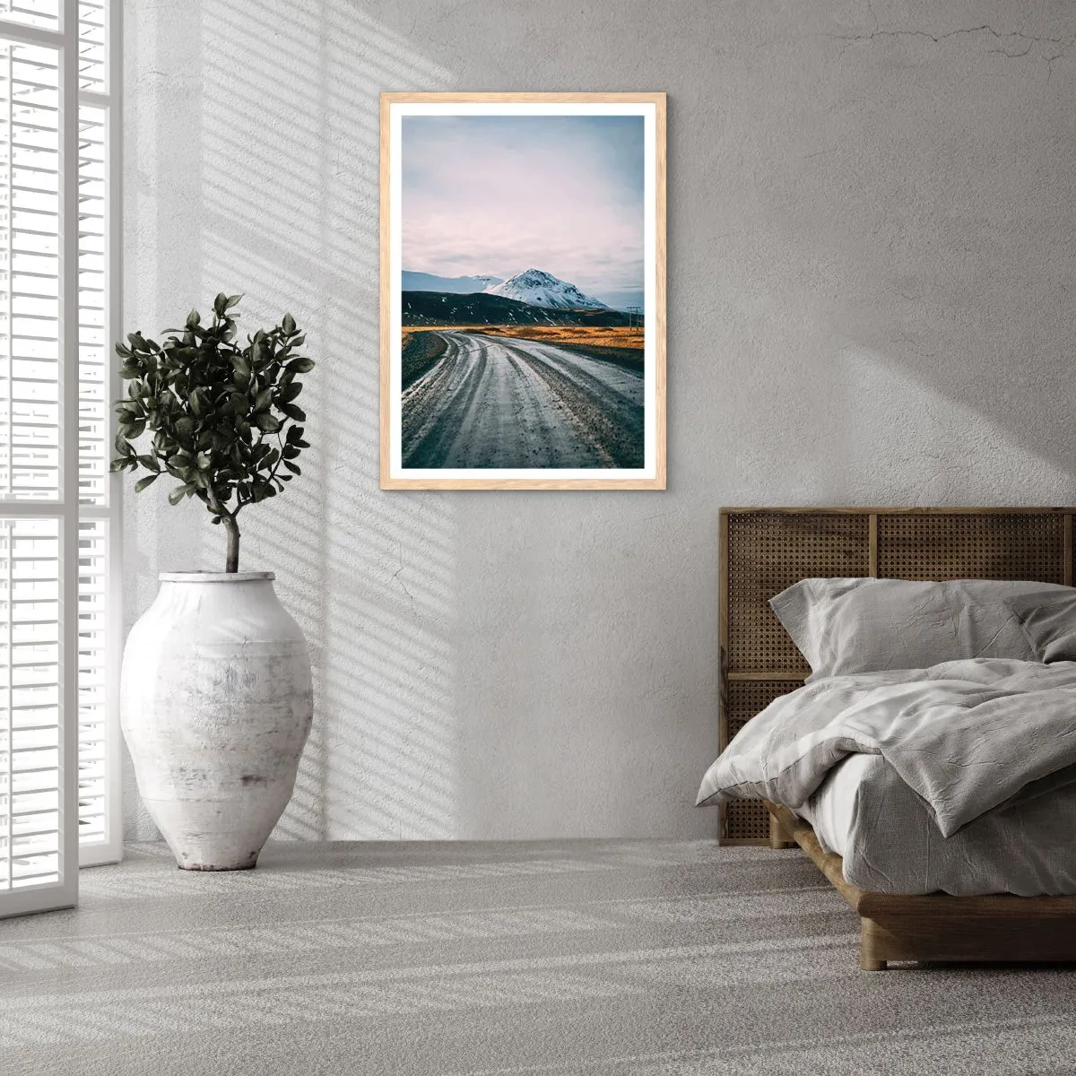 Plakát v rámu světlý dub - V islandském stylu - 30x40 cm