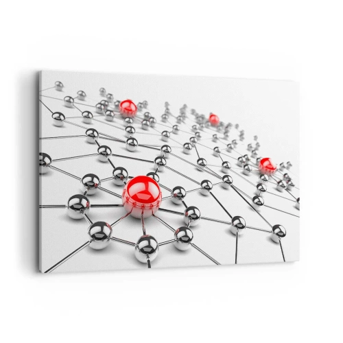 Obraz na plátně - Stříbrná síť - 120x80 cm