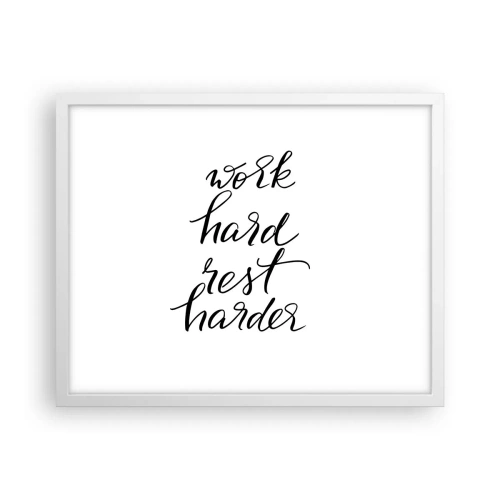 Plakát v bílém rámu - Životní rovnováha - 50x40 cm