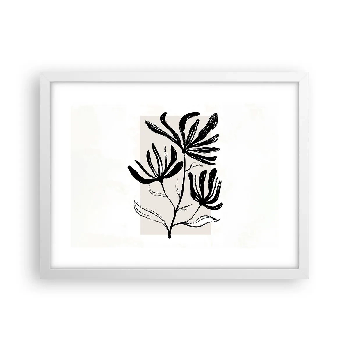 Plakát v bílém rámu - Náčrtek pro herbář - 40x30 cm