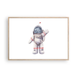 Plakát v rámu světlý dub - Tak zatím! - 100x70 cm