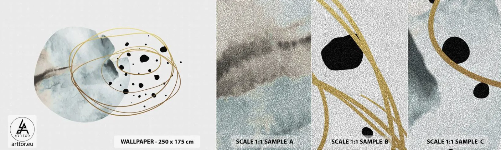 Vzor Fototapety Premium Sand - V objetí prostoru - Abstrakce, Kus, Moderní vzor - 100x30 cm