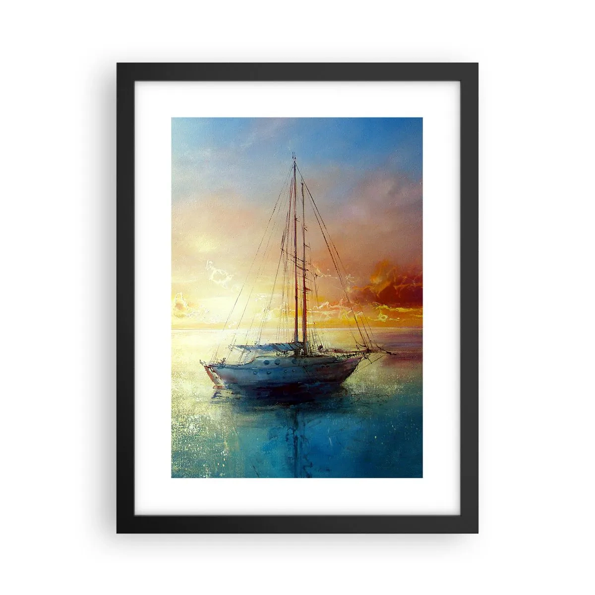 Plakát v černém rámu - Ve zlatém zálivu - 30x40 cm