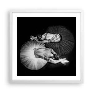 Plakát v bílém rámu - Jin a jang – dokonalá rovnováha - 50x50 cm