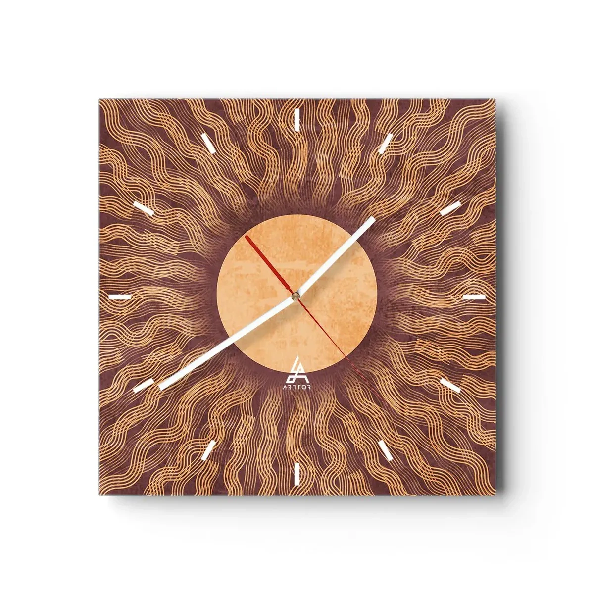 Nástěnné hodiny - Ikona slunce - 40x40 cm