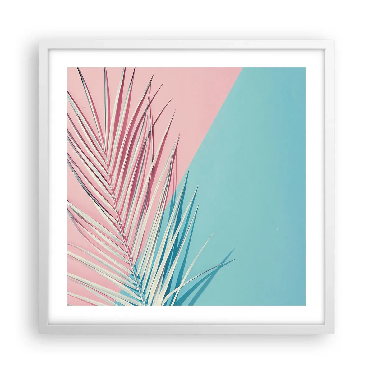 Plakát v bílém rámu - Tropický dojem - 50x50 cm