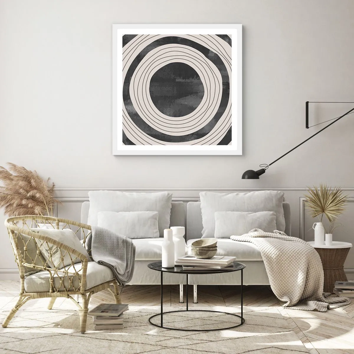 Plakát v bílém rámu - Přesný zásah - 30x30 cm