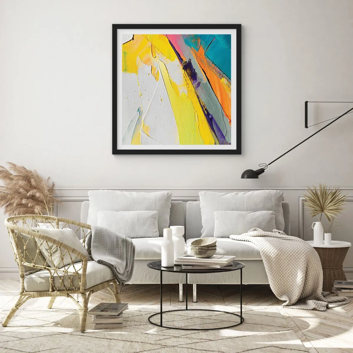 Plakát v černém rámu - Anatomie světla - 60x60 cm