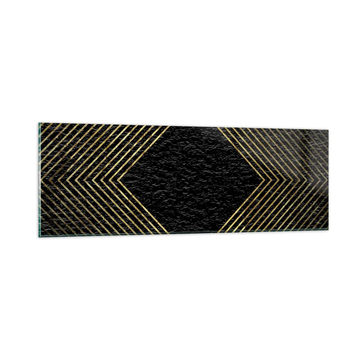 Obraz na skle - Geometrie ve stylu glamour - 90x30 cm