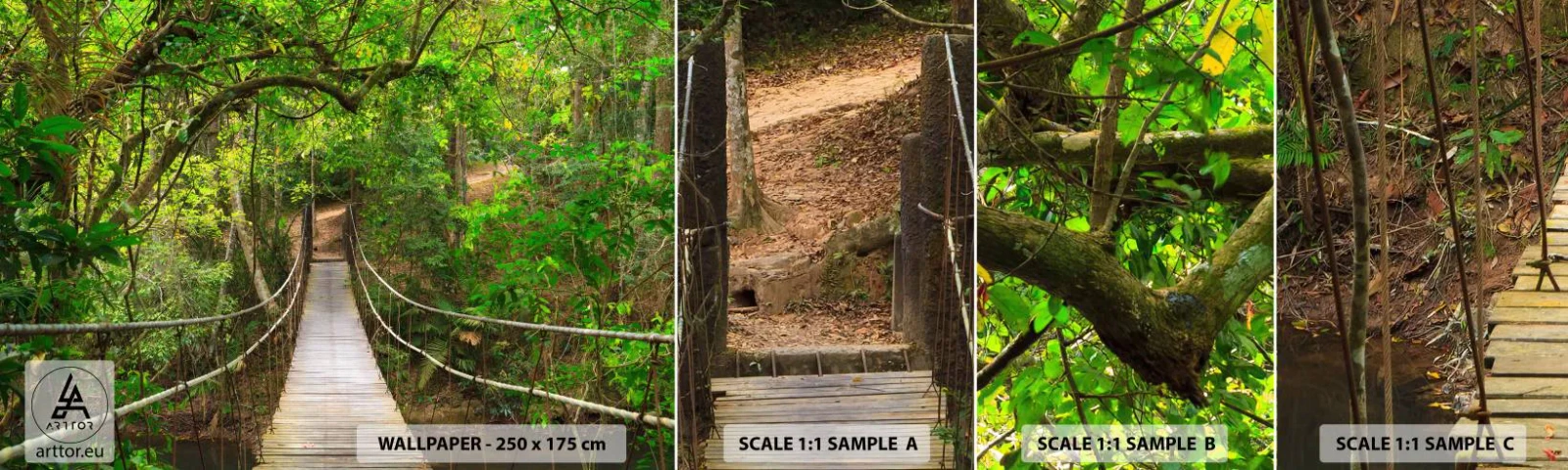 Fototapeta Vzorek Standard Eco - Protože na zahradě rostou popínavé rostliny - Krajina, Les, Příroda - 100x30 cm
