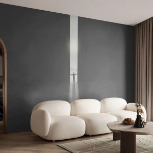 Fototapeta na míru Premium Canvas - Krok ke světlé budoucnosti - Abstrakce, Muž, Kus