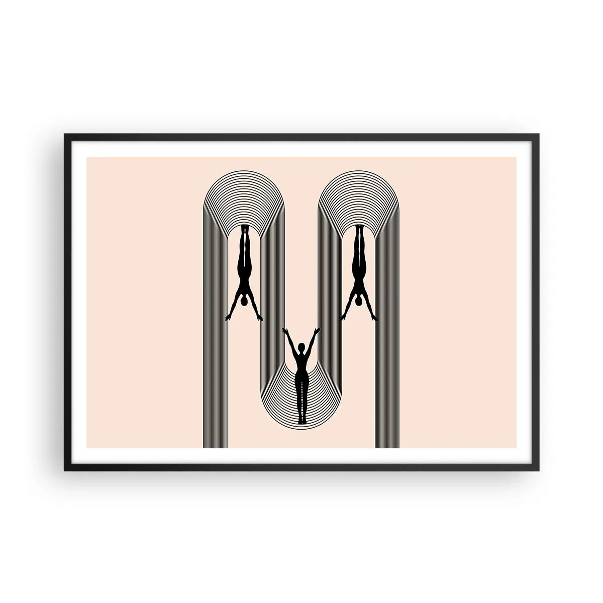 Plakát v černém rámu - Vzhůru nohama - 100x70 cm