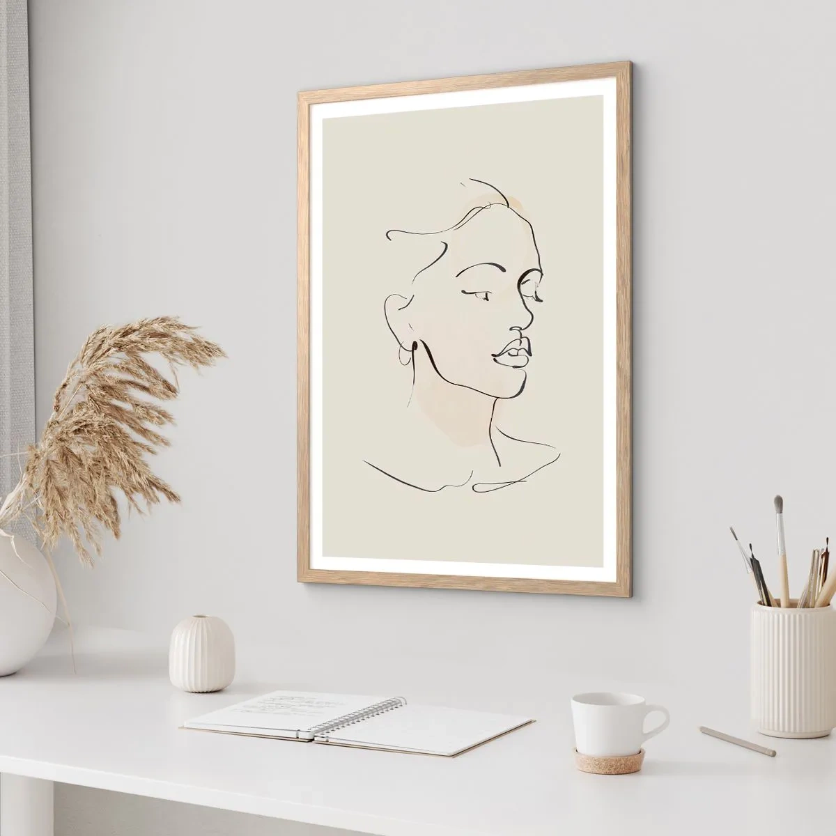 Plakát v rámu světlý dub - Výrazným tahem - 61x91 cm