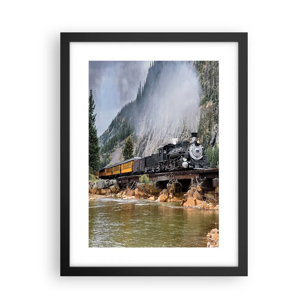 Plakát v černém rámu - Kampak? Kam? - 30x40 cm