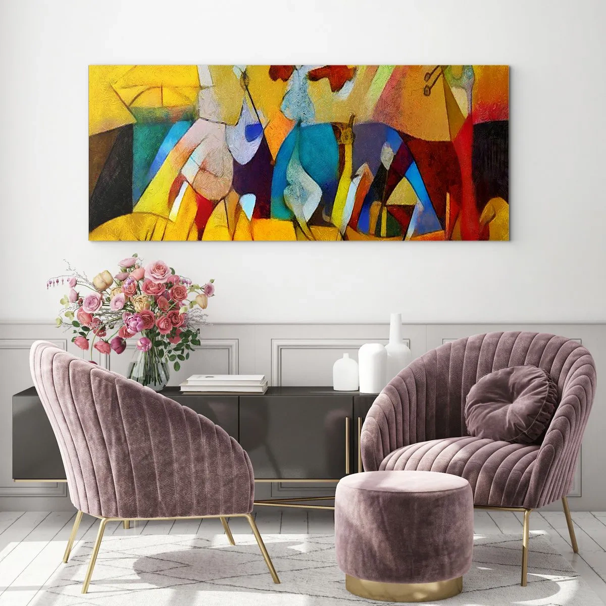 Obraz na skle - Slunce - život - radost - 140x50 cm