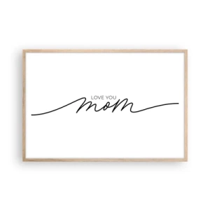 Plakát v rámu světlý dub - Velké emoce - 91x61 cm