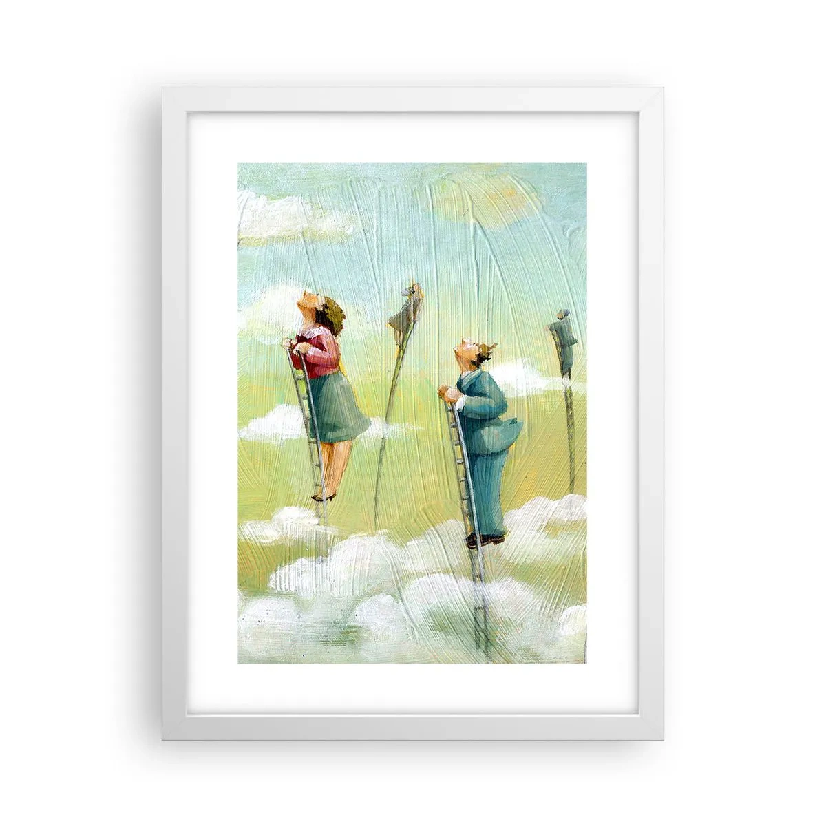 Plakát v bílém rámu - Za svým snem - 30x40 cm