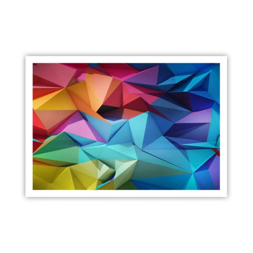 Plakát - Duhové origami - 100x70 cm