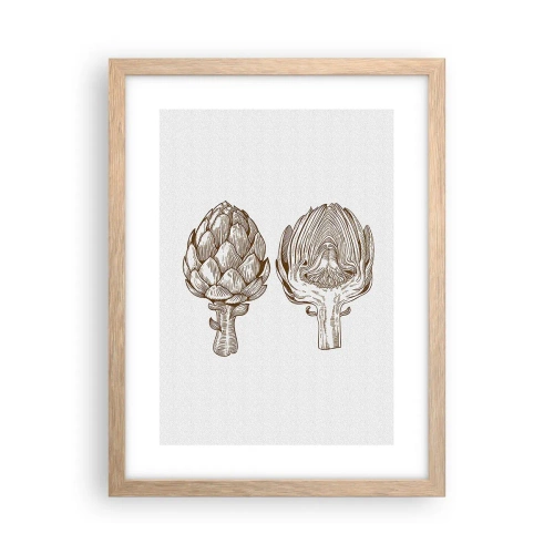 Plakát v rámu světlý dub - Hodiny anatomie - 30x40 cm