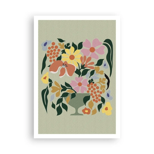 Plakát - Kytice překypující životem - 70x100 cm