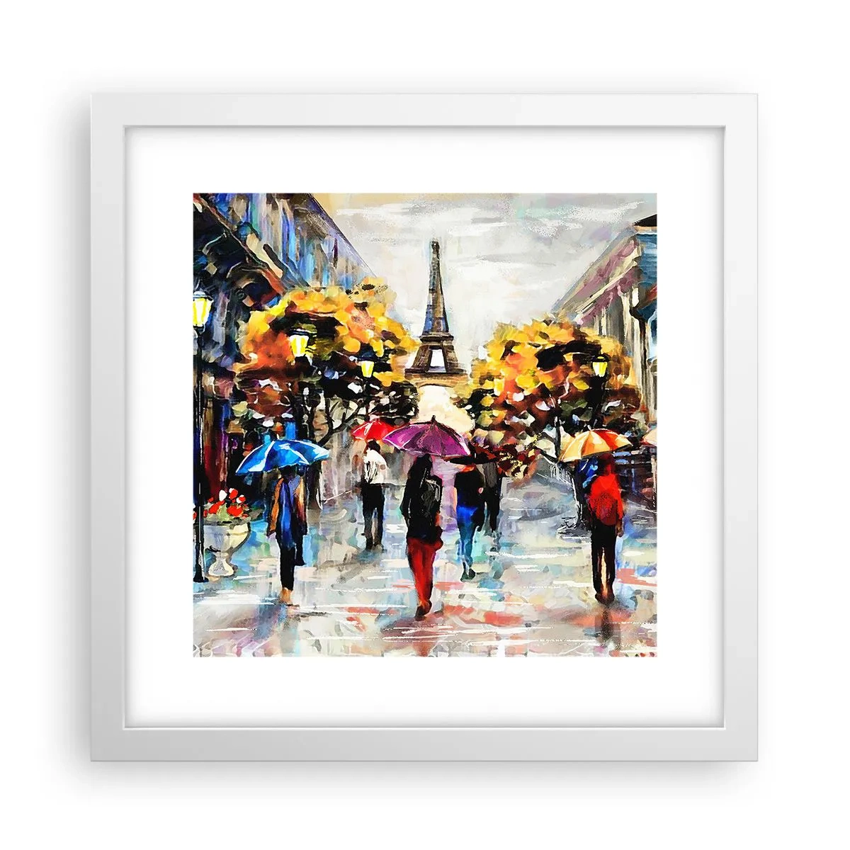 Plakát v bílém rámu - Na podzim zvlášť krásný - 30x30 cm