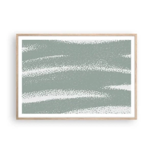 Plakát v rámu světlý dub - Abstrakce v zimním stylu - 100x70 cm