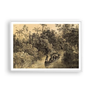 Plakát v bílém rámu - Výlet ke zdroji - 100x70 cm