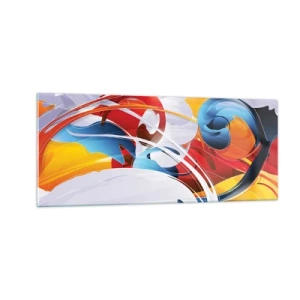 Obraz na skle - Tanec živlů - 100x40 cm