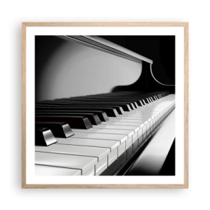 Plakát v rámu světlý dub - Harmonie tvarů a barev - 60x60 cm