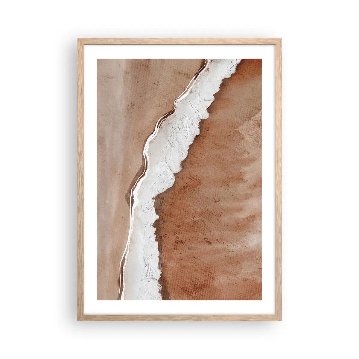 Plakát v rámu světlý dub - V zemitých barvách - 50x70 cm